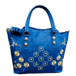 Ladies Embroidery Party Bag Blue color