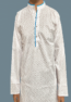 White Cotton Panjabi semi fitted