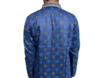 Cotton Embroidery Panjabi for men fitted navy blue color