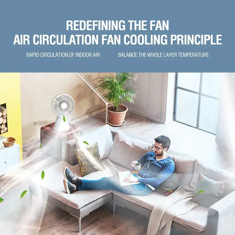 Xundd XDOT-024 USB Rechargeable Oscillating Fan - 8000mAh 