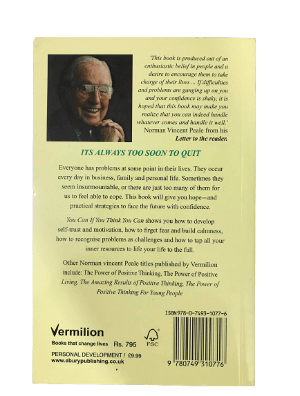 You Can If You Think You Can (Paperback)- Norman Vincent Peale
