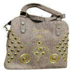 Ladies Embroidered party Bag Gold brown Color
