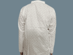 White Cotton Panjabi semi fitted