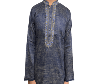 Cotton embroidery panjabi fitted