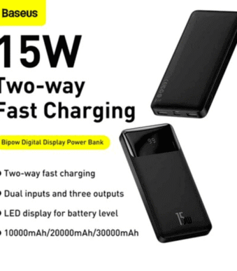 Baseus Bipow Digital Display 15W Power Bank 10000mAh Fast Charging